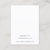 Carte De Visite Écran d'oreille moderne en argent géométrique noir (Dos)