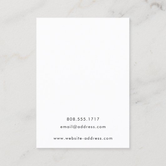 Carte De Visite Écran d'oreille moderne en argent géométrique noir (Dos)