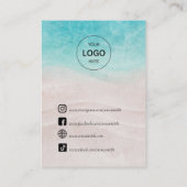 Carte De Visite Écran d'oreille moderne Ocean Beach Coastal (Dos)