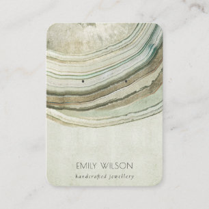 Carte De Visite Écran d'oreille moite vert bleu Agate Terre