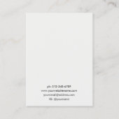 Carte De Visite Écran d'oreille Motif en lin blanc (Dos)