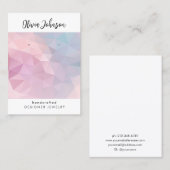 Carte De Visite Écran d'oreille Motif géométrique rose (Devant / Derrière)