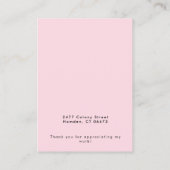 Carte De Visite Écran d'oreille Neon Rose Terrazzo tendance (Dos)