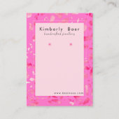 Carte De Visite Écran d'oreille Neon Rose Terrazzo tendance (Devant)