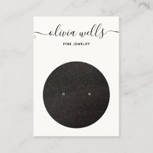 Carte De Visite Écran d'oreille noir du script de signature