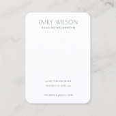 Carte De Visite Écran d'oreille noir et blanc minimal (Dos)