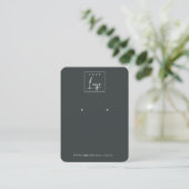 Carte De Visite Écran d'oreille noir et blanc minimal (Debout devant)