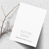 Carte De Visite Écran D'Oreille Noir Et Blanc Simple