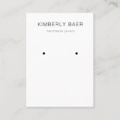 Carte De Visite Écran D'Oreille Noir Et Blanc Simple (Devant)