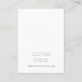 Carte De Visite Écran D'Oreille Noir Et Blanc Simple (Dos)