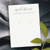 Carte De Visite Écran d'oreille noir gris minimal