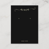 Carte De Visite Écran d'oreille noir signature de script simple (Devant)