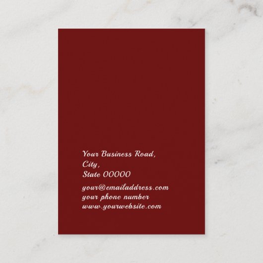 Carte De Visite Écran d'oreille Parties scintillant or Faux rouge (Dos)