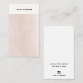 Carte De Visite Écran d'oreille Parties scintillant rose champagne (Devant / Derrière)