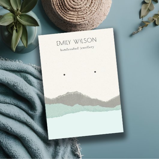 Carte De Visite Écran d'oreille Pastel Aqua Kraft