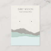 Carte De Visite Écran d'oreille Pastel Aqua Kraft (Devant)