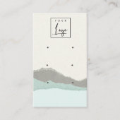 Carte De Visite Écran d'oreille Pastel Aqua Kraft Mountain Wave 3 (Devant)