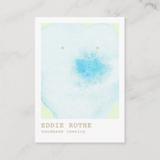 Carte De Visite Écran d'oreille Pastel Blue Floral (Devant)