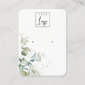 Carte De Visite Écran d'oreille Pastel Blue Green Foliage Bunch