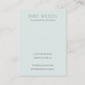 Carte De Visite Écran d'oreille Pastel Blue Green Foliage Bunch  (Dos)