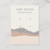 Carte De Visite Écran d'oreille Pastel Blush Kraft Mountain Wave 3 (Devant)