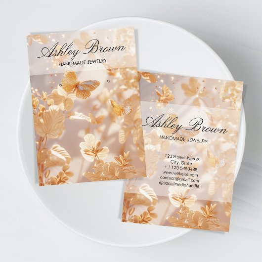 Carte De Visite Écran d'oreille pour bijoux artisanaux papillon en