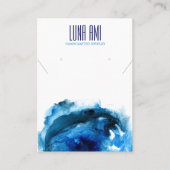 Carte De Visite Écran d'oreille pour bijoux Blue Ocean Wave (Devant)