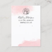 Carte De Visite Écran d'oreille pour bijoux Blush Pink (Devant)