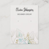 Carte De Visite Écran d'oreille pour bijoux Dandelion Gold Green (Devant)