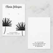 Carte De Visite Écran d'oreille pour bijoux Dandelions (Devant / Derrière)