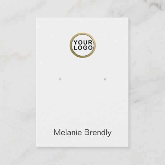 Carte De Visite Écran d'oreille pour bijoux en argent (Devant)