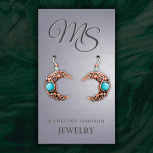 Carte De Visite Écran d'oreille pour bijoux en métal