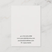 Carte De Visite Écran d'oreille pour bijoux simple et minimal (Dos)