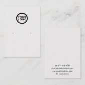 Carte De Visite Écran d'oreille pour bijoux simple et minimal (Devant / Derrière)