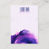 Carte De Visite Écran d'oreille pour collier de bijoux violet mode (Devant)