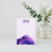 Carte De Visite Écran d'oreille pour collier de bijoux violet mode (Debout devant)