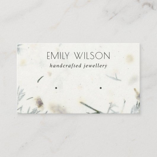 Carte De Visite Écran d'oreille pour étoffe en papier feuilleté fa (Devant)