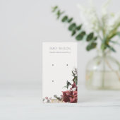 Carte De Visite Écran d'oreille pour le feuillage Festif d'hiver c (Debout devant)