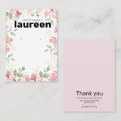 Carte De Visite Écran d'oreille rose (Devant / Derrière)