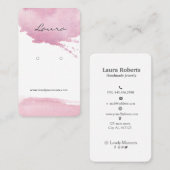 Carte De Visite Écran d'oreille rose (Devant / Derrière)