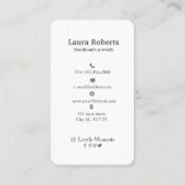 Carte De Visite Écran d'oreille rose (Dos)