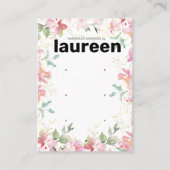 Carte De Visite Écran d'oreille rose (Devant)