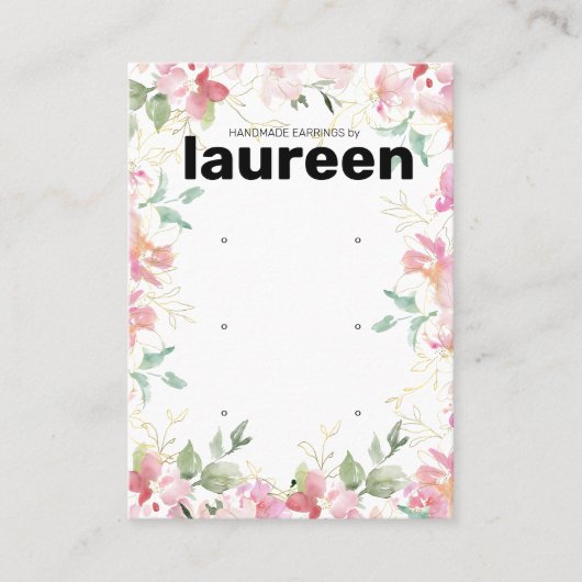 Carte De Visite Écran d'oreille rose (Devant)