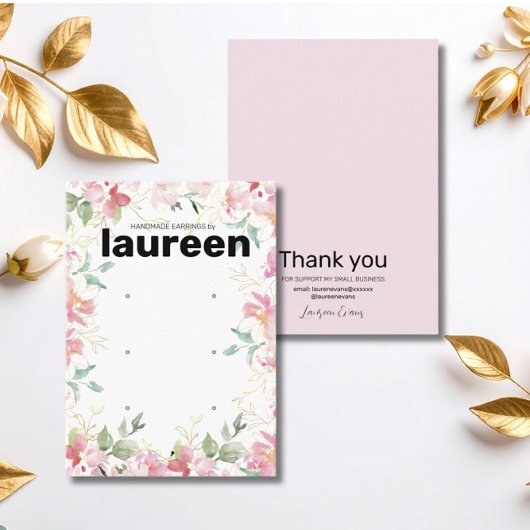 Carte De Visite Écran d'oreille rose