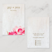 Carte De Visite Écran d'oreille rose champêtre (Devant / Derrière)