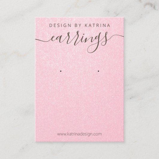 Carte De Visite Écran d'oreille rose FAUX Shimmer (Devant)