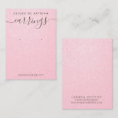 Carte De Visite Écran d'oreille rose FAUX Shimmer (Devant / Derrière)