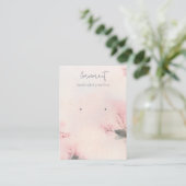 Carte De Visite Écran d'oreille rose Fleur de cerisier rose (Debout devant)