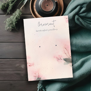 Carte De Visite Écran d'oreille rose Fleur de cerisier rose