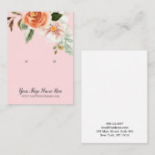 Carte De Visite Écran d'oreille rose impressionnante Fleurs d'aqua (Devant / Derrière)